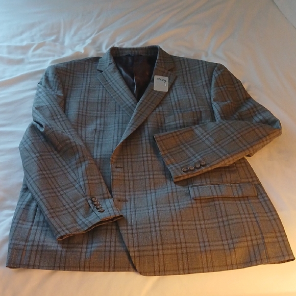 Ralph Lauren Men's Plaid Blazer - Brown and Gray - Picture 1 of 8